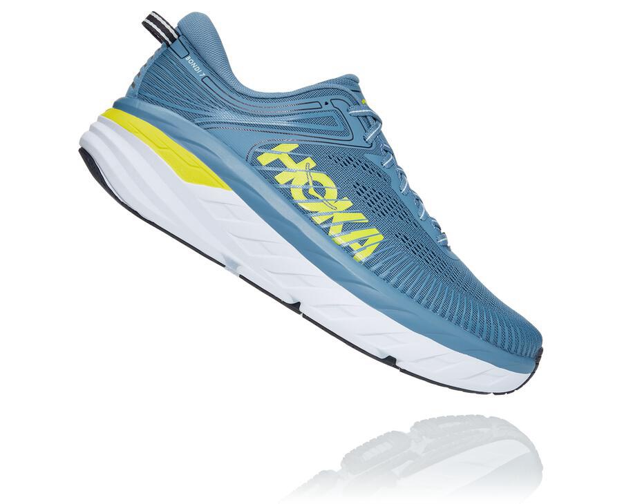 Hoka One One Koşu Ayakkabısı Erkek Mavi - Bondi 7 - EY8607941